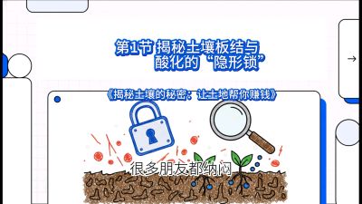 第1节（入门篇）： 为什么你的肥料&ldquo;喂&rdquo;不进去？&mdash;&mdash;揭秘土壤板结与酸化的&ldquo;隐形锁&rdquo;，课程：《揭秘土壤的秘密：让土地帮你赚钱》#识农AI