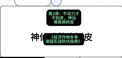 第2节：【物理手段】不动刀子不刮皮，神仙难救病树皮，课程：《经济作物冬季清园&middot;实战防坑指南》#识农AI