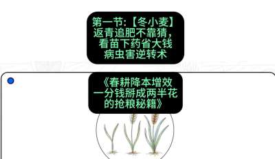 第一节：【冬小麦】返青追肥不靠猜，看苗下药省大钱